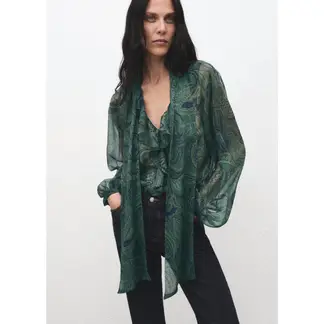 MANGO - Blusa Manga Larga Mujer