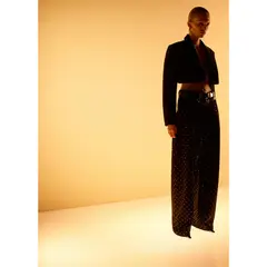 MANGO - Jean Wide Leg Tiro Medio Mujer