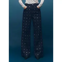 MANGO - Jean Wide Leg Tiro Alto Mujer