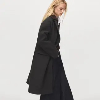 MANGO - Abrigo Largo Mujer