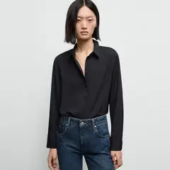 MANGO - Blusa Manga Larga Mujer