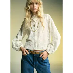 MANGO - Blusa Manga Larga Mujer