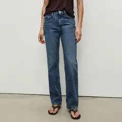 MANGO - Jean Straight Tiro Medio Mujer