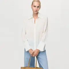 MANGO - Blusa Manga Larga Mujer