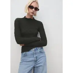 MANGO - Polo Manga Larga Mujer