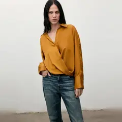MANGO - Blusa Manga Larga Mujer