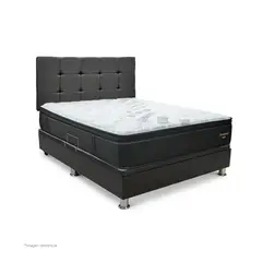 DRIMER - Dormitorio Praktibox Laqueado Futurepedic Cuadros Queen