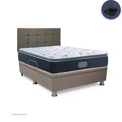 BEAUTYREST SIMMONS - Dormitorio Practibox Silver Cuadros Queen