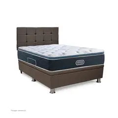 BEAUTYREST SIMMONS - Dormitorio Praktibox Silver Cuadros Queen
