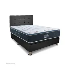 BEAUTYREST SIMMONS - Dormitorio Praktibox Silver Cuadros Queen