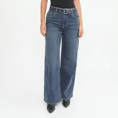 DENIMLAB - Jean Wide Leg Tiro Medio Mujer