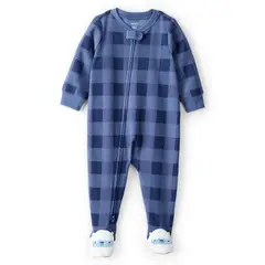 CARTERS - W25 IB 1 PC Fleece Ftd Blue Plaid Y
