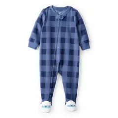 CARTERS - W25 TB 1 PC Fleece Ftd Blue Plaid Y