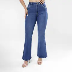 KANSAS - Jean Flare Tiro Medio Mujer