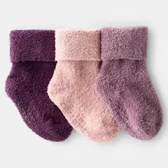 CARTERS - W25 IG 3pk Bootie Mauve-Pink-Purple