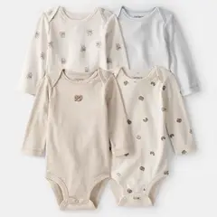CARTERS - Body Pack X4 Bebé Unisex