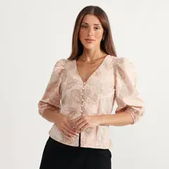 BASEMENT - Blusa Manga Globo Mujer