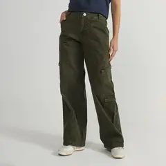SYBILLA - Pantalón Cargo Tiro Alto Mujer