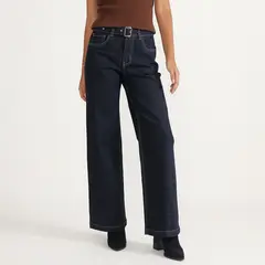 MOSSIMO - Jean Straight Tiro Alto Mujer