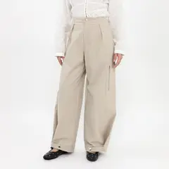 SYBILLA - Pantalón Wide Leg Tiro Alto Mujer