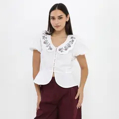 SYBILLA - Blusa Manga Corta Mujer