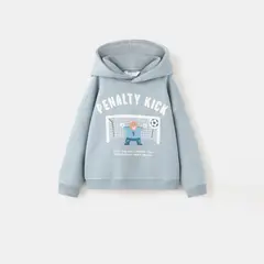 MANGO KIDS - Polera Bebé Niño con Capucha Algodón