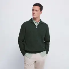 SPRINGFIELD - Chompa 100% Algodón Manga larga Casual Hombre