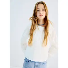 MANGO KIDS - Blusa Niña Manga Larga Algodón