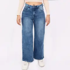 KAYRA POBLET - Jean Wide Leg Tiro Alto Mujer