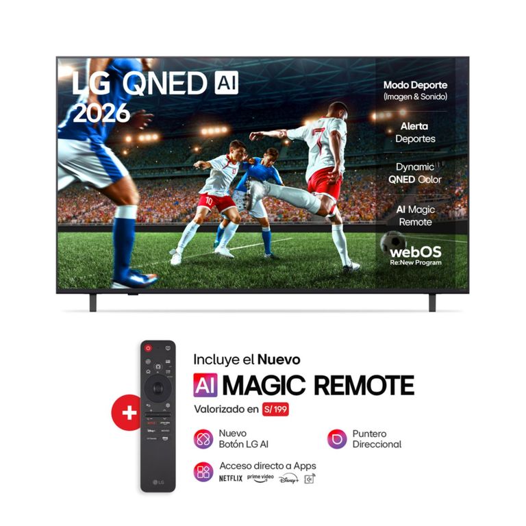 Televisor 55" Qned 4k ThinQ Ai 55QNED73ASA Smart TV (2026)