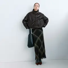 MANGO - Casaca De Cuero Mujer