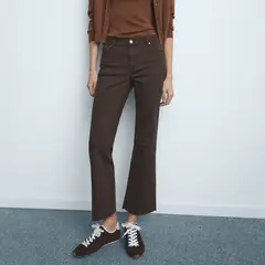 MANGO - Jean Flare Tiro Medio Mujer