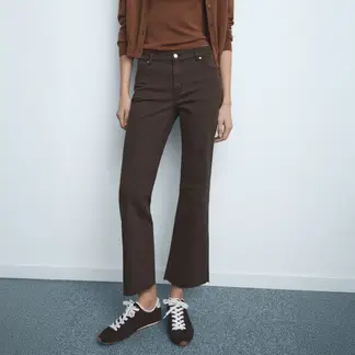 MANGO - Jean Flare Tiro Medio Mujer