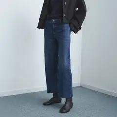 MANGO - Pantalón Wide Leg Tiro Alto Mujer