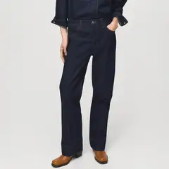 MANGO - Jean Straight Tiro Medio Mujer