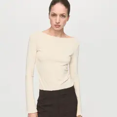 MANGO - Polo Manga Larga Mujer