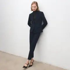 MANGO - Pantalón Straight Tiro Medio Mujer