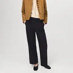 MANGO - Pantalón Straight Tiro Alto Mujer