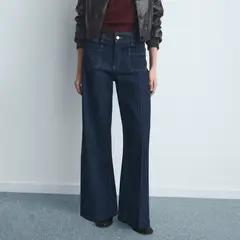 MANGO - Jean Wide Leg Tiro Alto Mujer