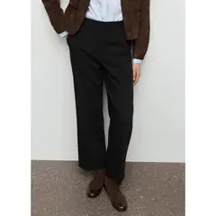 MANGO - Pantalón Straight Tiro Alto Mujer