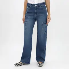 SYBILLA - Jean Straight Tiro Alto Mujer