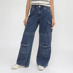 SYBILLA - Jean Cargo Tiro Alto Mujer