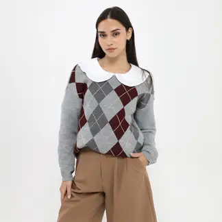 SYBILLA - Chompa Manga Larga Mujer