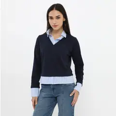 SYBILLA - Chompa Manga Larga Mujer