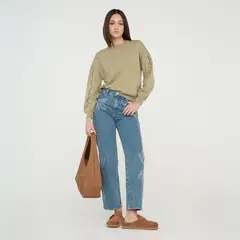 NAF NAF - Chompa Manga Larga Mujer