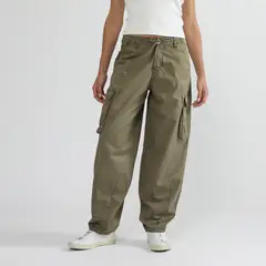 DENIMLAB - Pantalón Cargo Tiro Alto Mujer