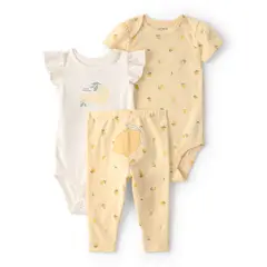 CARTERS - Conjunto Bebé Niña 3 Piezas Algodón