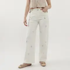 AMERICAN ABBEY - Jean Straight Tiro Alto Mujer