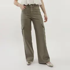 AMERICAN ABBEY - Pantalón Straight Tiro Alto Mujer