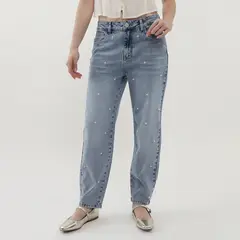 AMERICAN ABBEY - Jean Mom Tiro Alto Mujer